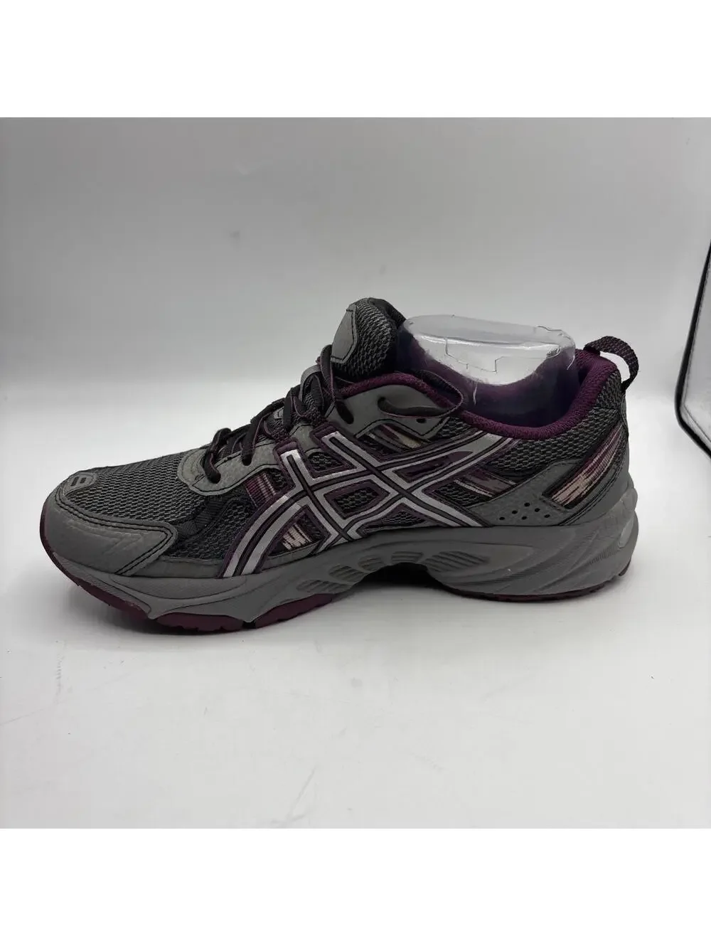 Asics T5N8Q Gel Venture 5 Women's 8 Grey Black Purple Shoes Vegan Sneakers